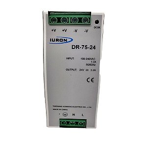 Fonte De Alimentação 24V 3.2A 76W Dr-75-24 Iuron