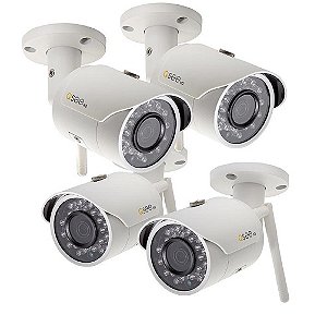 Q-See 4 Cameras Sv-Cam Qcw3Mp1B-4 3.6Mm Bullet 3Mp 1080P Wif