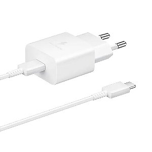 Adaptador de Corrente Samsung + Cabo USB-C 15W EP-T1510XWEGWW - Branco