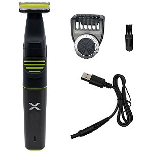 Aparalho de Barbear Sem Fio Xion XI-HAIRONE - Cinza/Verde.
