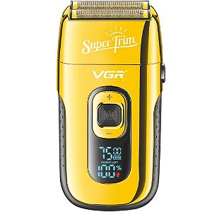 Barbeador Elétrico VGR V-332 2 em 1 Recarregável - Dourado