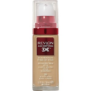 Base Líquida Revlon Age Defying 3X FPS 20 20 Tender Beige - 30mL