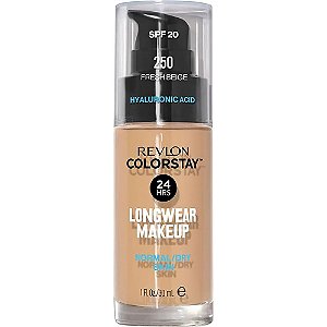 Base Líquida Revlon ColorStay Hyaluronic Acid FPS 20 250 Fresh Beige - 30mL