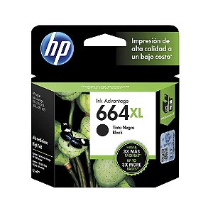 Cartucho de Tinta HP 664XL F6V31AL - Preto
