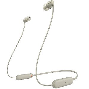 Fone de ouvido Sony In-Ear WI-C100 Bluetooth - Taupe