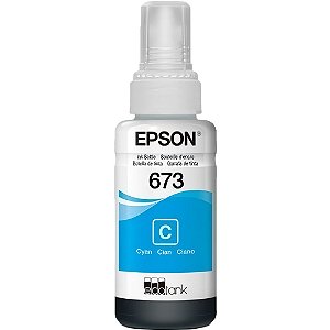 Garrafa de Tinta Epson T673220 - Ciano 70mL