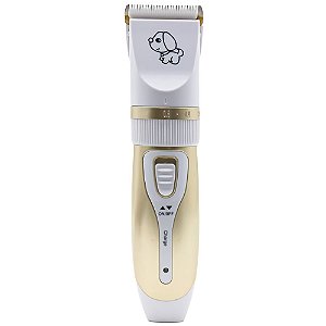Kit Aparador de cabelo Onida ON-P2 bivolt para Animais de Estimação - Branco/Dourado