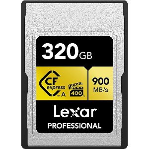 Memória CFexpress Tipo A Lexar Professional Gold 900-800 MB/s 320 GB (LCAGOLD320G-RNENG)