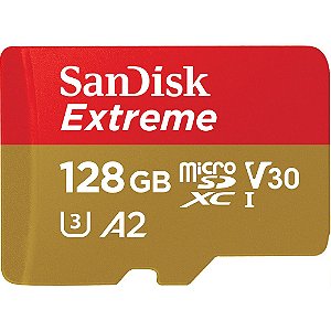 Memória Micro SD SanDisk Extreme 190-130 MB/s U3 com Adaptador