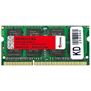 Memória RAM DDR3 SO-DIMM Keepdata 1600 MHz 8 GB KD16S11/8G