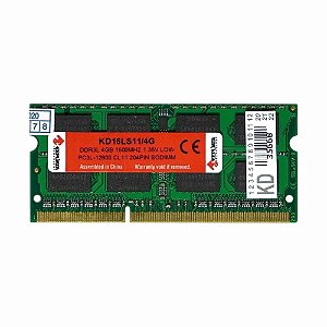 Memória RAM DDR3L SO-DIMM Keepdata 1600 MHz 4 GB KD16LS11/4G