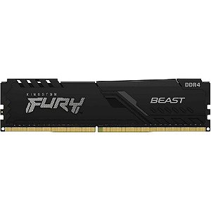 Memória RAM DDR4 Kingston 3600 MHz 8 GB Fury Beast KF436C17BB/8 - Preto