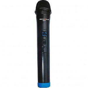 Microfone Mega Star MICWR7B Sem Fio - Preto
