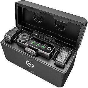 Microfone sem fio Hollyland Lark Max Dúo + 2 Microfones Lavalier - Preto