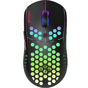 Mouse Gamer Sem Fio Krab KBGMD30 Dual Shadow Backlight - Preto