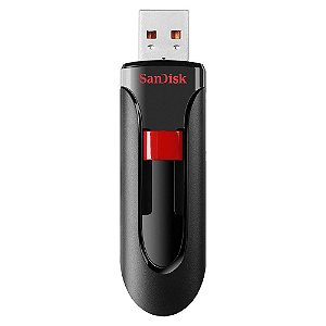 Pendrive SanDisk Z600 Ultra Cruzer Glide  64 GB - Preto/Vermelho