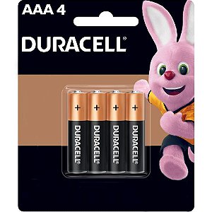 Pilha Alcalina Duracell AAA - 4 unidades