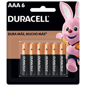 Pilha Alcalina Duracell AAA - 6 unidades