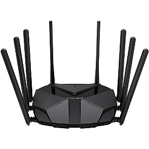 Roteador Mercusys MR90X AX6000 Wifi 6 Dual Band 8 Antenas - Preto