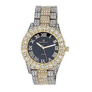 Relógio Masculino Charles Raymond ST10327 RN Single (Two Tone Black Dial)