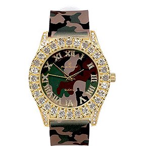 Relógio Masculino Charles Raymond ST10327 RN Single (ST10357 Gold Camo)