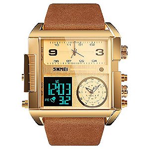Relógio Masculino SKMEI SKMEI-1391-Golden brown-F