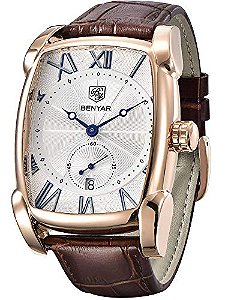 Relógio Masculino CEYADG BY-5114M Rose Gold White