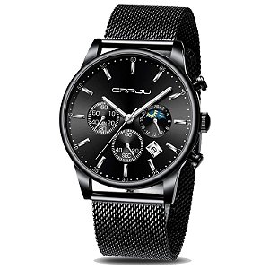 Relógio Masculino CRRJU 2266BK-Silver