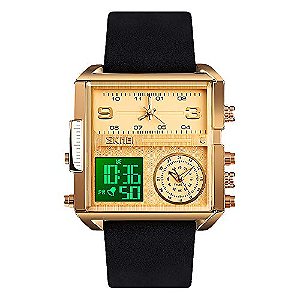 Relógio Masculino SKMEI SKMEI-1584-Gold Black-F