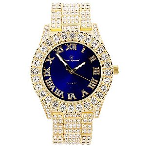 Relógio Masculino Charles Raymond ST10327 RN Single (Gold Royal Blue)