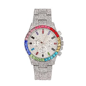 Relógio Masculino Charles Raymond ST10327 RN Single (ST10401 Slv Rainbow)