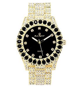 Relógio Masculino Charles Raymond ST10327DxxS (Color Black Panther Gold)