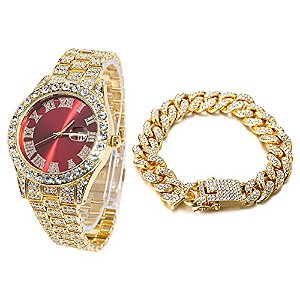 Relógio Masculino Halukakah WS-HAJWCAWT0015-G-R-LZ0035-G-20CM