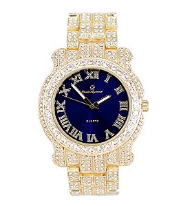 Relógio Masculino Charles Raymond L0504 (L0504RN Gold Royal Blue)