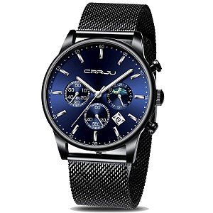 Relógio Masculino CRRJU 2266BK-Blue
