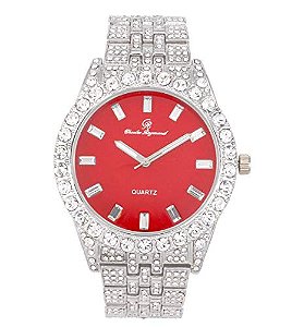 Relógio Masculino Charles Raymond ST10226B (Silver Bright Red Single)