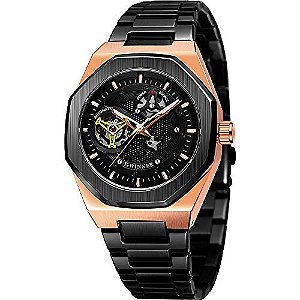 Relógio Masculino Tiong F1139-Gold&Black