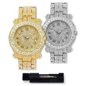 Relógio Masculino Techno Pave 7341-2-PK-MB