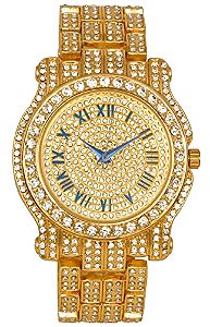 Relógio Masculino Charles Raymond L0504 (Gold Blue Roman #)
