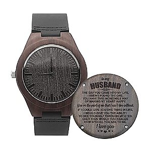 Relógio Masculino UFOORO Engraved-wood