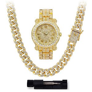 Relógio Masculino Techno Pave WCH-7341-101-121-24-G