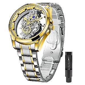 Relógio Masculino Tiong A4281-sliver gold