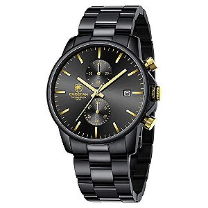 Relógio Masculino GOLDEN HOUR CH-1604M-B-B-G