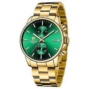 Relógio Masculino GOLDEN HOUR CH-1604M-G-G-GN