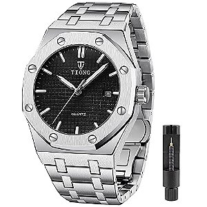Relógio Masculino Tiong CX0727-silver black