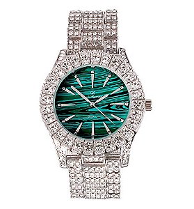 Relógio Masculino Charles Raymond ST10327 RN (ST10236 Marble Green Silver)
