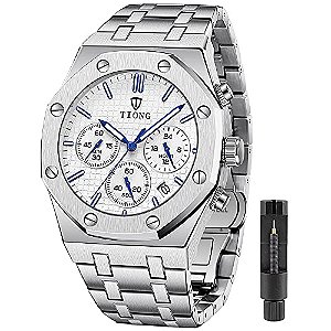 Relógio Masculino Tiong CHX01-Silver white