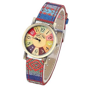 Relógio Masculino LUKYBIRDS Multi Color Rainbow Pattern Watches