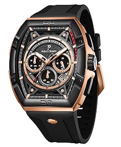 Relógio Masculino PC PARAS CROWN PC-6002-Rose Gold Black2