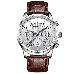 Relógio Masculino CRRJU CRRJU leather watches
